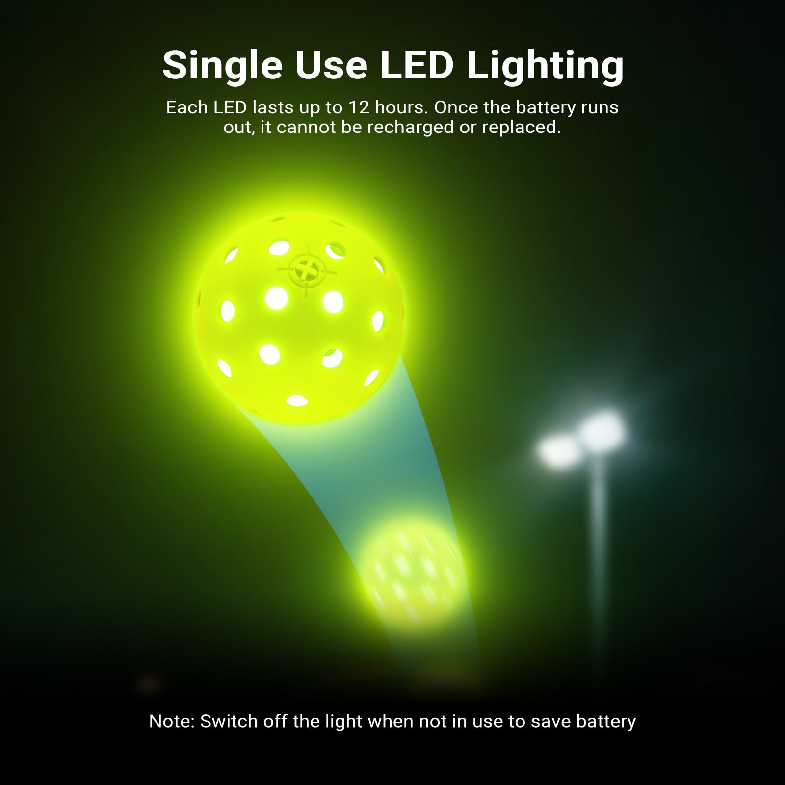 NEEWER LED Pickleball Set, leuchtende Pickleball Bälle für Dunkelheit mit Aufbewahrungsröhre für nächtliches Pickle Ball Training und Übungen im Freien