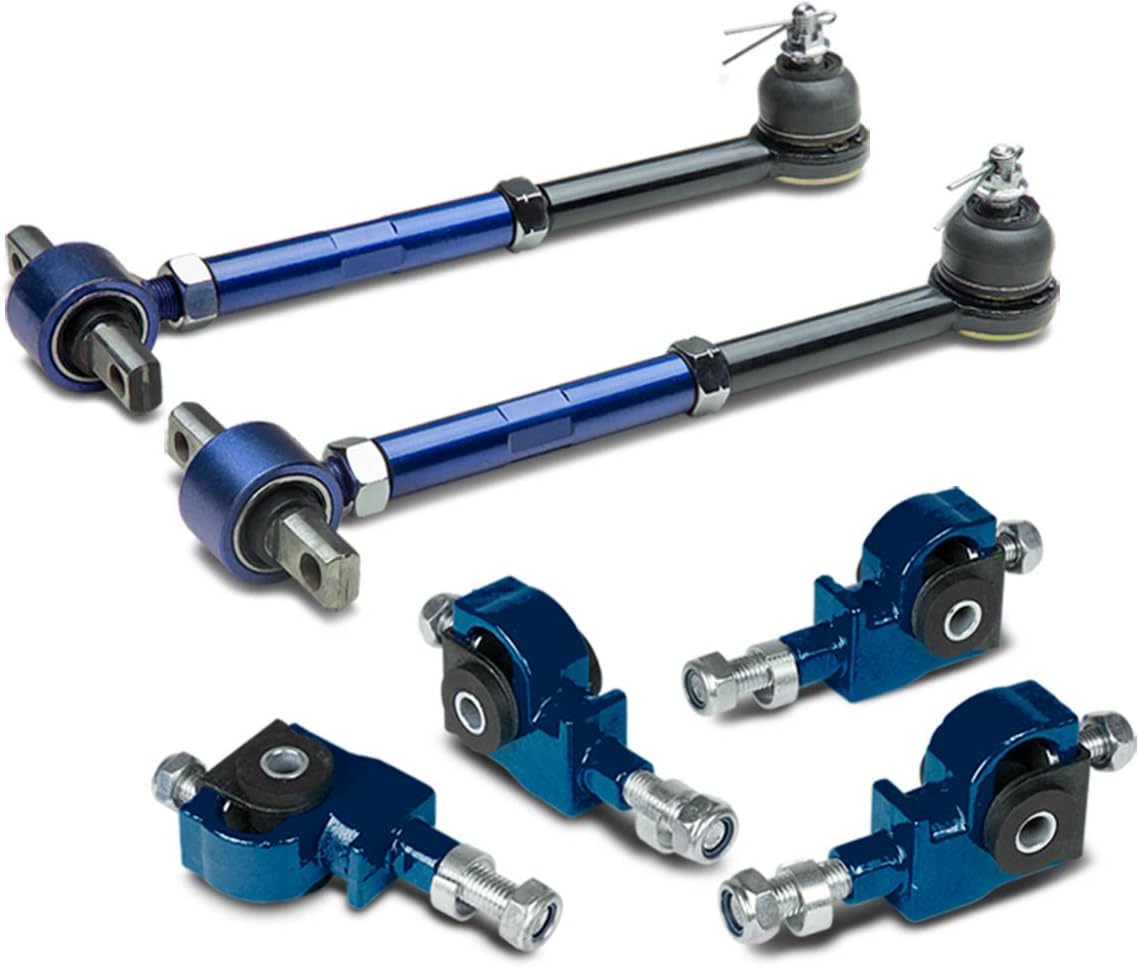 Auto Dynasty Compatible with Honda Accord/Acura TL/CL Adjustable Ball Joint Rear+Front Camber Kit (Blue) - CB/CD