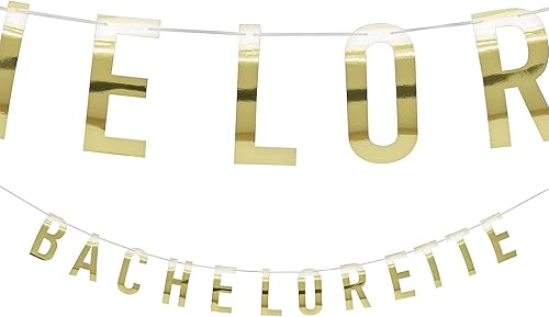 Guirnalda de despedida de soltera dorada