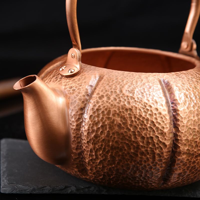 1800 ml wzór dyni ręcznie robiony czajniczek piec górny miedziany dzbanek do herbaty turecki dzbanek do herbaty czysty na płytę kuchenną miedziany czajnik do herbaty płyta kuchenna