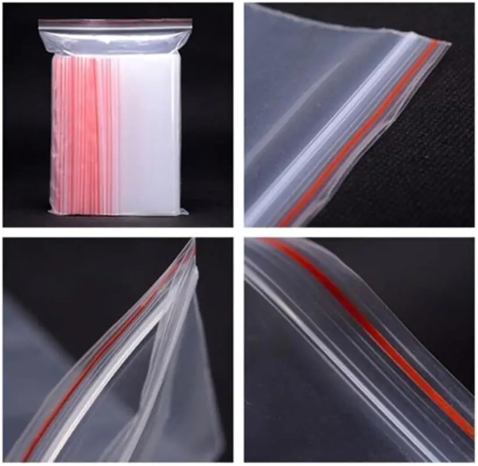 Bolsa Zip Bolsa de almacenamiento plástico transparente con cierre hermético y grosor reforzado for guardar joyas pequeñas alimentos. Reutilizable para la Cocina(A-12x18cm,500 PCS)