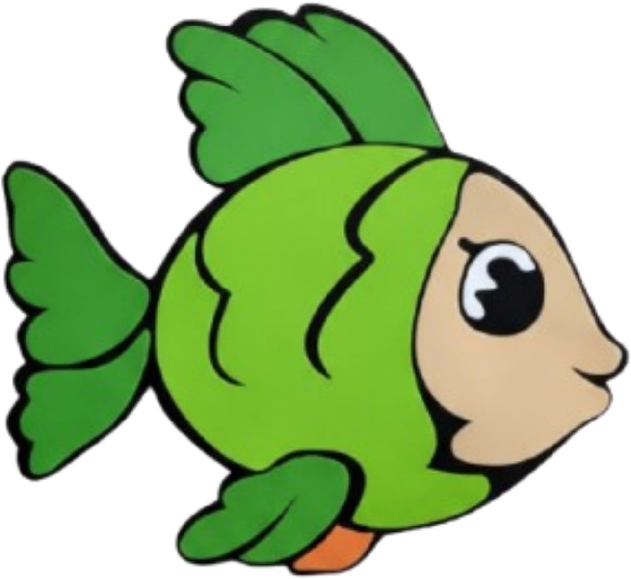 Visardz Cute Fish Wall Sticker for Kids Room & Nursery | Self Adhesive | Cartoon Fish Sticker | Non-Toxic Foam | Indoor Wall Decor