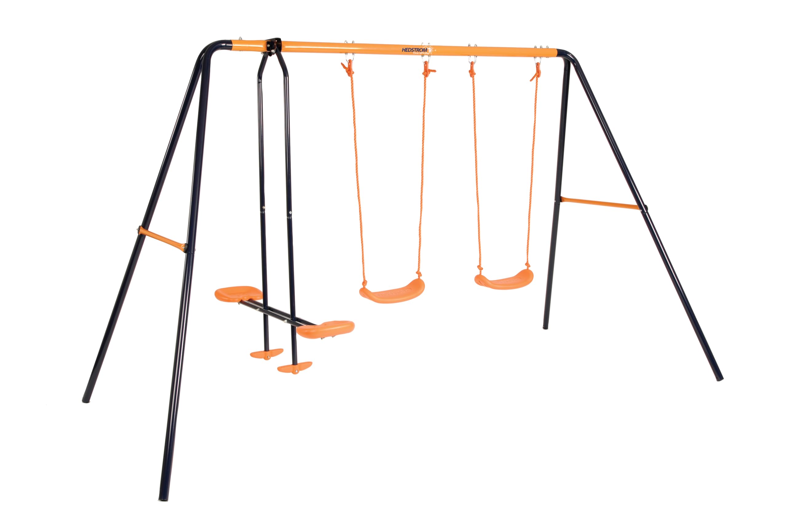 Hedstrom Garden Swing Set 3-in-1 | 2 Swings and Glider | Children's Heavy Duty Metal Playground Fun Play Set | Boys or Girls Outdoor Active Frame