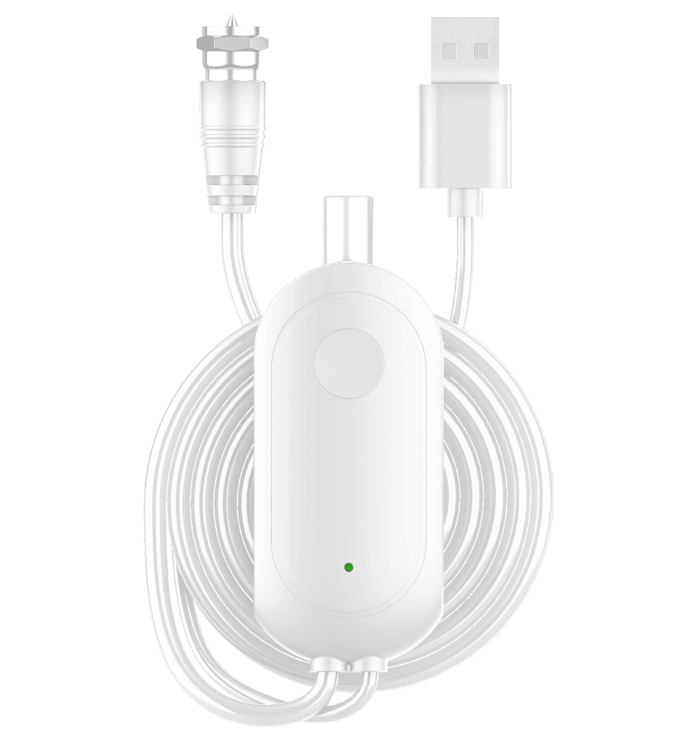 TV Antenna Signal Booster with 4G/5G Filter – Adjustable Gain & Timer, USB-Powered HDTV Amplifier for Indoor/Outdoor Digital Antennas, 15–20dB Boost, Low Noise, Enhanced Signal Clarity