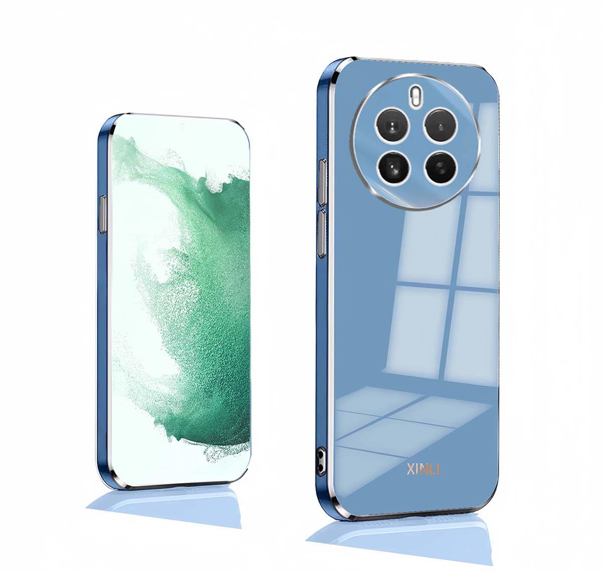 GOKEN Cover Per Xiaomi Redmi Note 12 Pro Plus - Custodia In TPU Con Bordo Dorato Galvanico - Serie Phnom Penh - Bianca - 3
