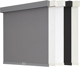 AOSKY Blackout Roller Shades Cordless Blinds for Windows, Free-Stop Shades with Valance, Thermal Insulated