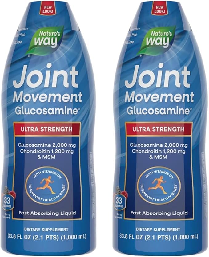 Joint Movement Glucosamine 2000 mg with Chondroitin 1200 mg 2 Pack of 33.79 floz Each