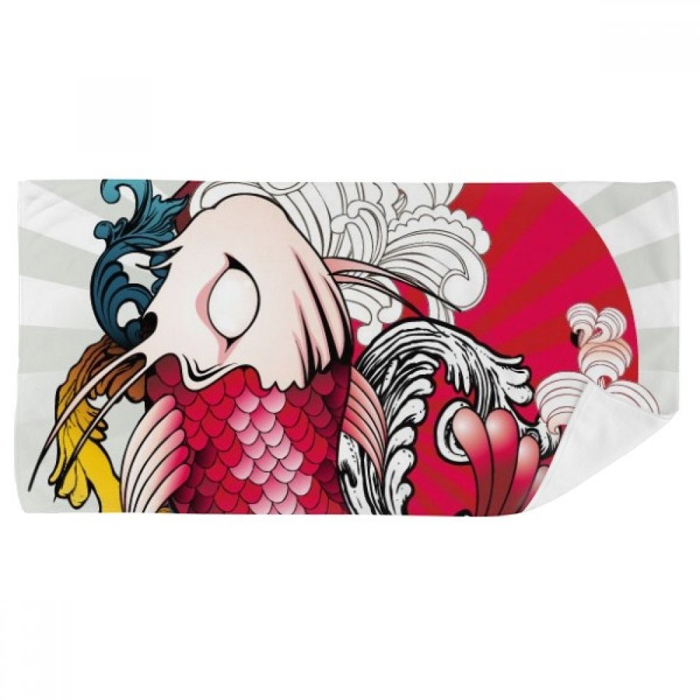 Serviette de toilette carpe koï pour une ambiance spa japonais à la maison