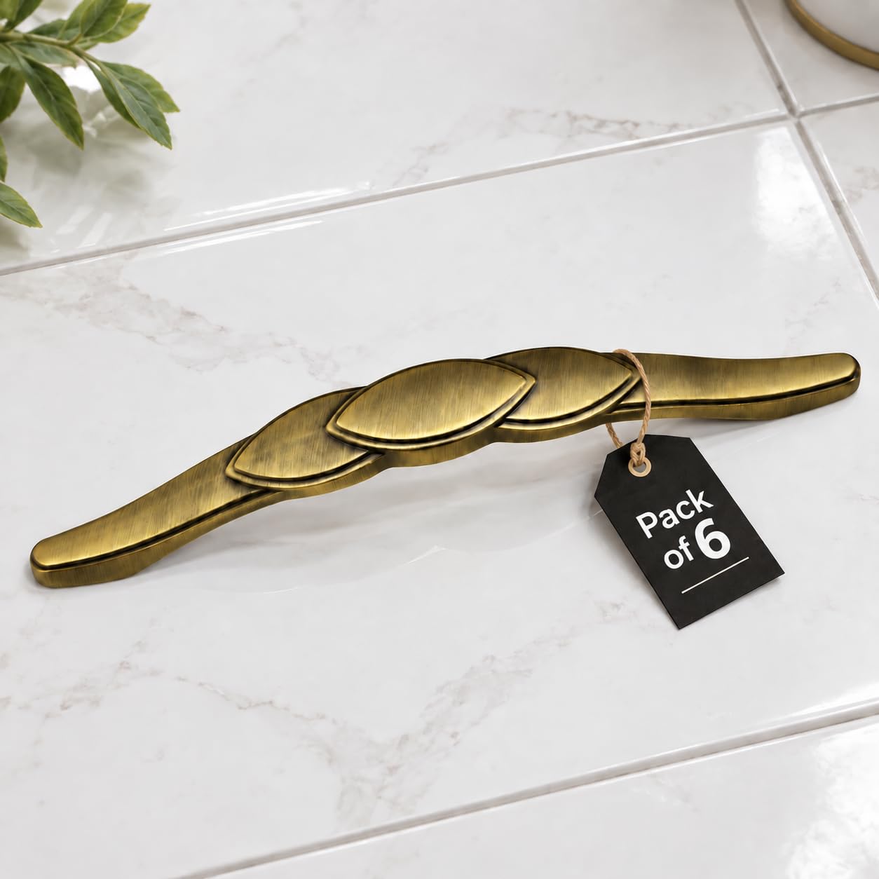Antique Brass Cabinet Handles - Set of 2 -6 Antique Brass Cabinet Handles - Set of 2 -6