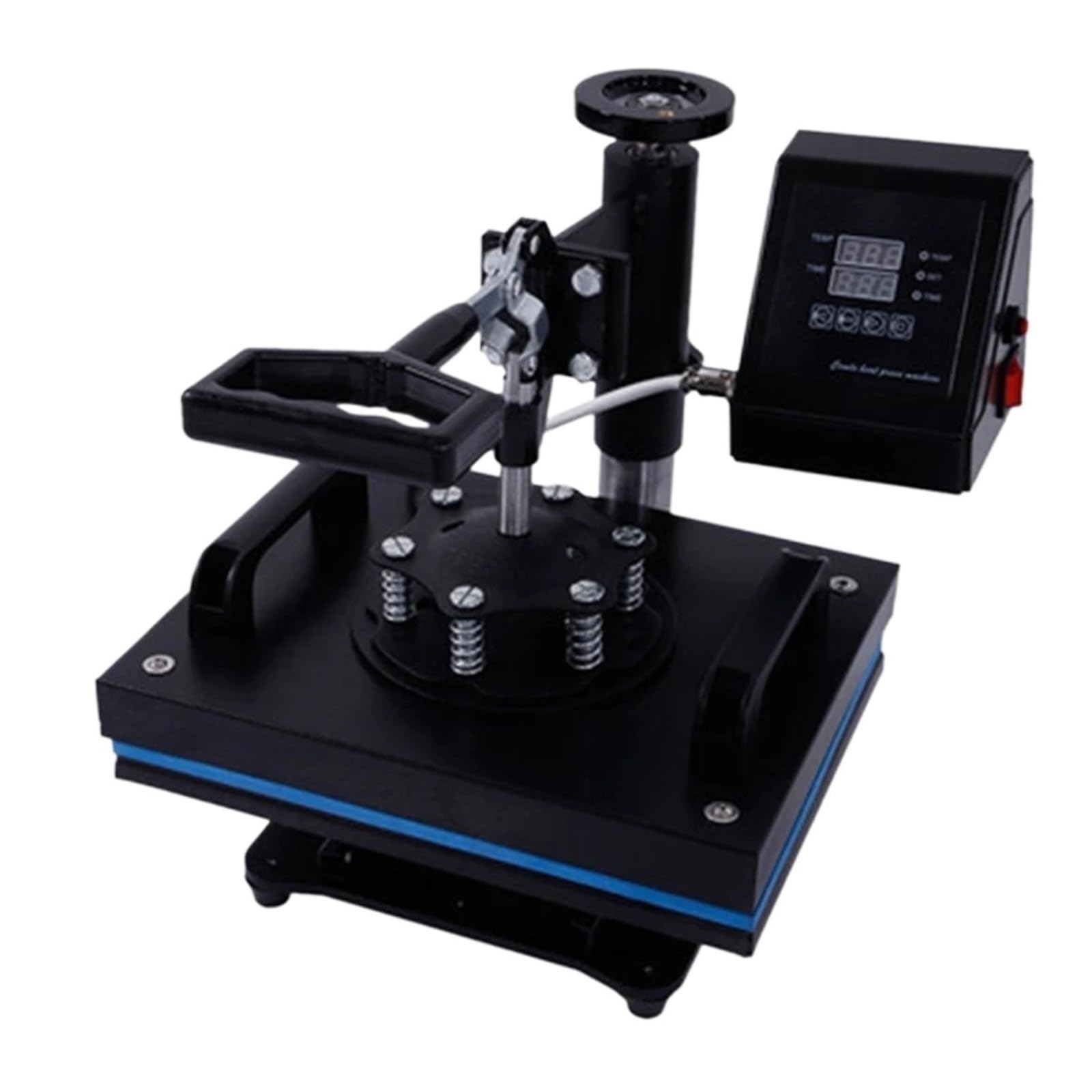 Platte 23 * 30cm Wärme Presse Maschine T-Shirt Wärme Transfer Druck Maschine for Kleidung Präzise Steuerung Perfekter Effekt(Blue)