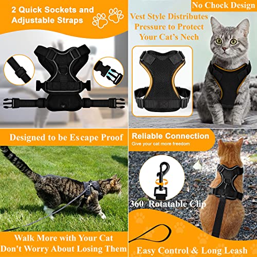 Pups-Care-Cat-Harness-and-Leash-Set-Escape-Proof-Choke-Free-Lightweight-Easy-to-Put-On-Control-Adjustable-Soft-and-Breathable-Cats-Vest-for-Walking-Best-Harness-for-Cats-Small-Breed-Dogs