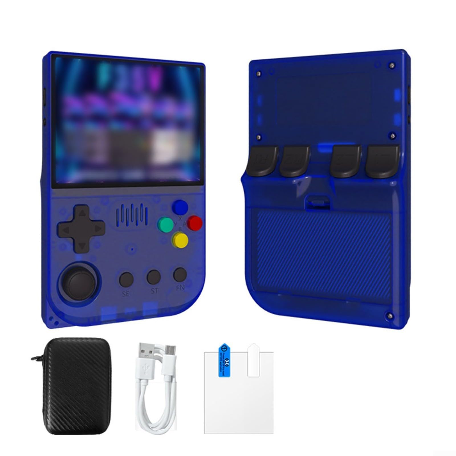 Console di gioco portatile retrò con oltre 20.000 giochi classici, portatile per mini player in ABS, design compatto 13 x 6 x 3 cm, per viaggi e divertimento nostalgico, nero (viola)