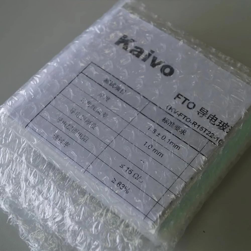 12 sztuk Laboratoryjnego szkła przewodzącego FTO, 100 x 100 x 2,2 mm szkło powlekane materiałami elektronicznymi do badań i rozwoju KV-FTO-R15T22-100100