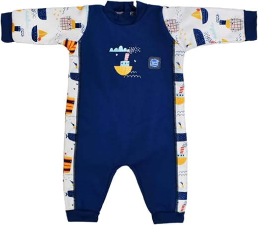 Splash About Warm in One Baby Wetsuit, Tug Boats, 12-24 Months