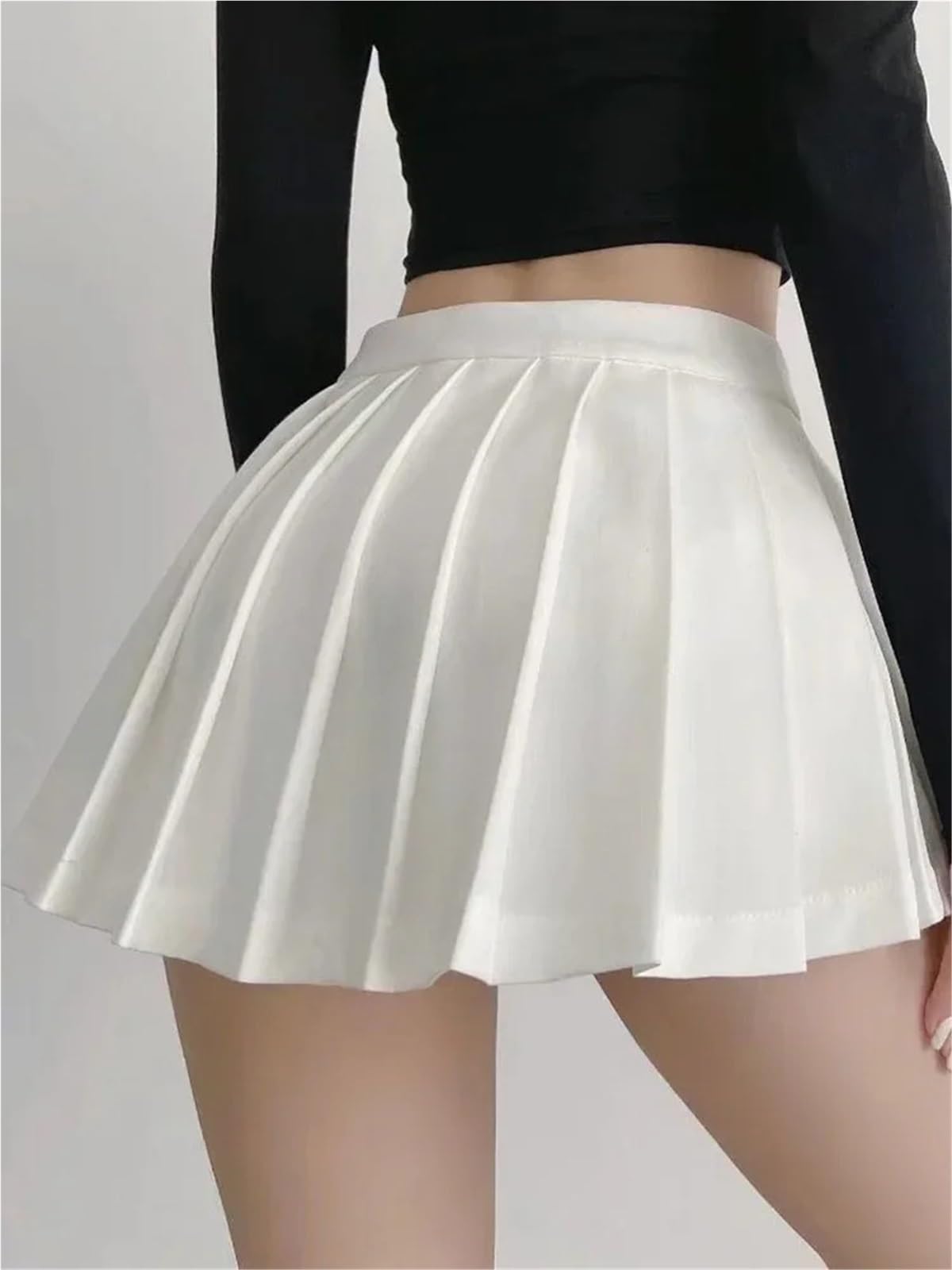 Falda de Tenis Plisada Cintura Alta poliéster for Mujer