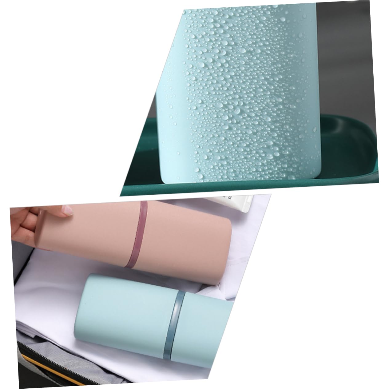 FRCOLOR Porta Spazzolino Viaggio Custodia Per Spazzolino Denti Con Tazza Lavaggio 4 Pezzi Per Spazzolino Denti Custodia Portatile Per Spazzolino Denti