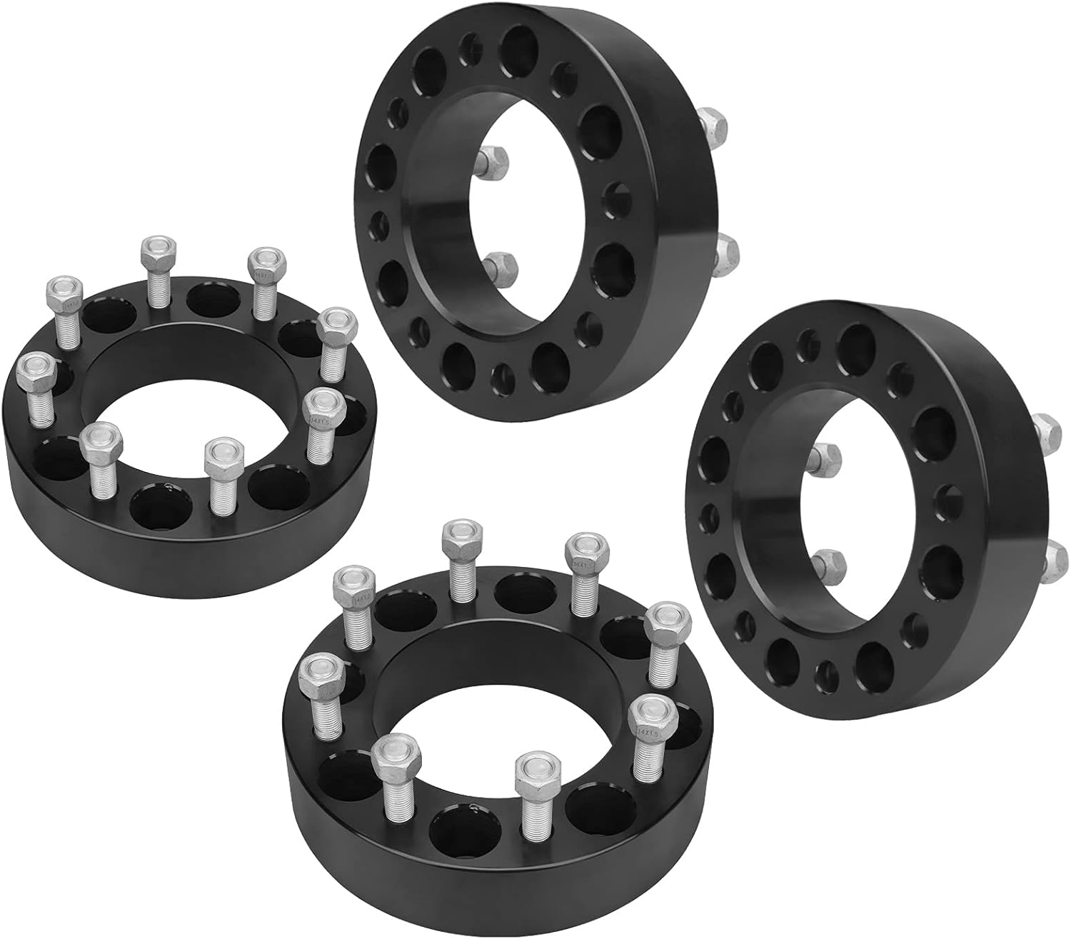 IRONTEK 2in Wheel Spacers 8x170mm (125mm Hub Bore, 14x1.5 Studs) Compatible for Ford 03-05 for Excursion/ 03-22 F250 Super Duty/ 03-22 F350 Super Duty 50mm 8x170mm Hub Spacers 8 Lugs