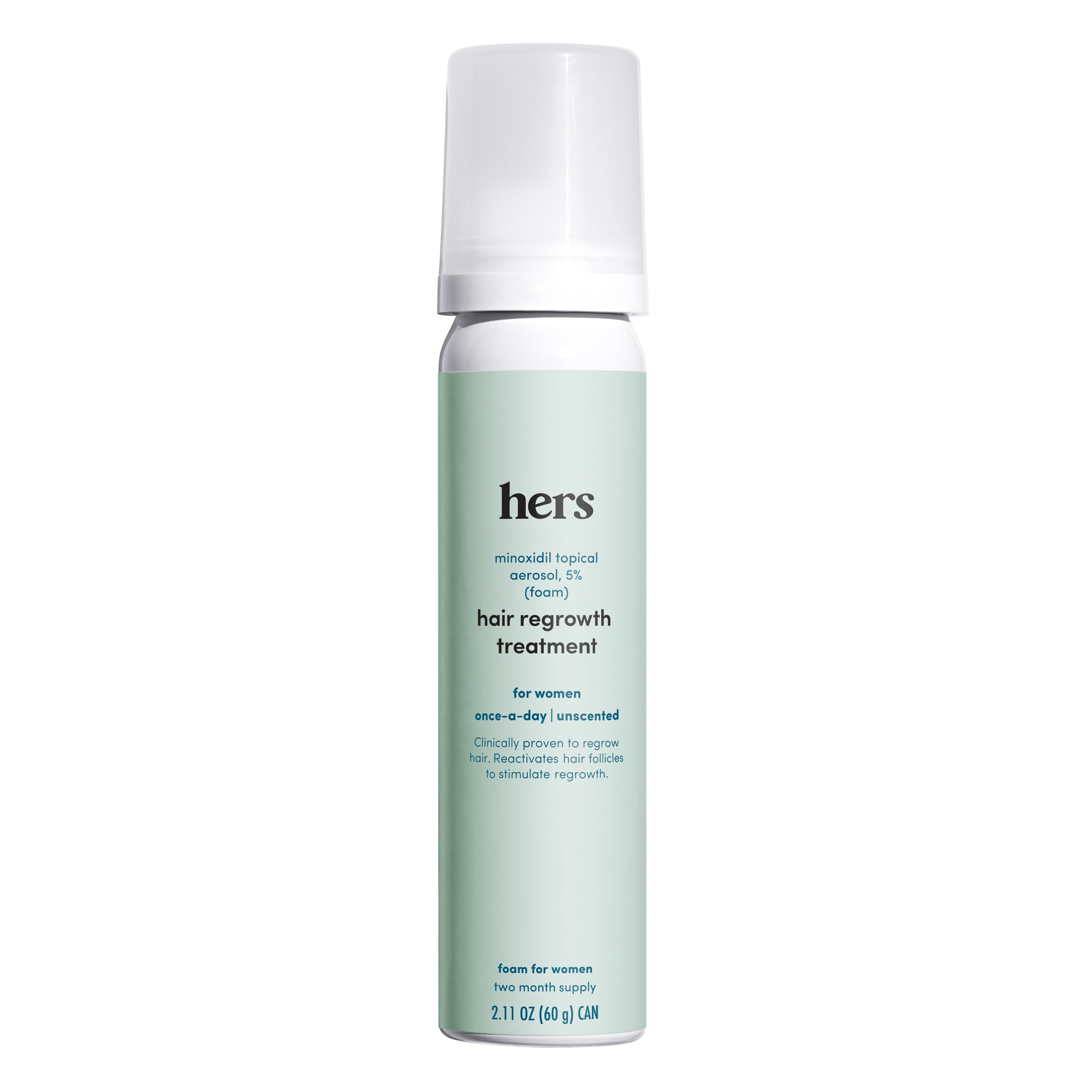 hers Topical Minoxidil Foam 5 - Extra Strength Hair Growth Treatment for Women - Clinically Proven to Reduce