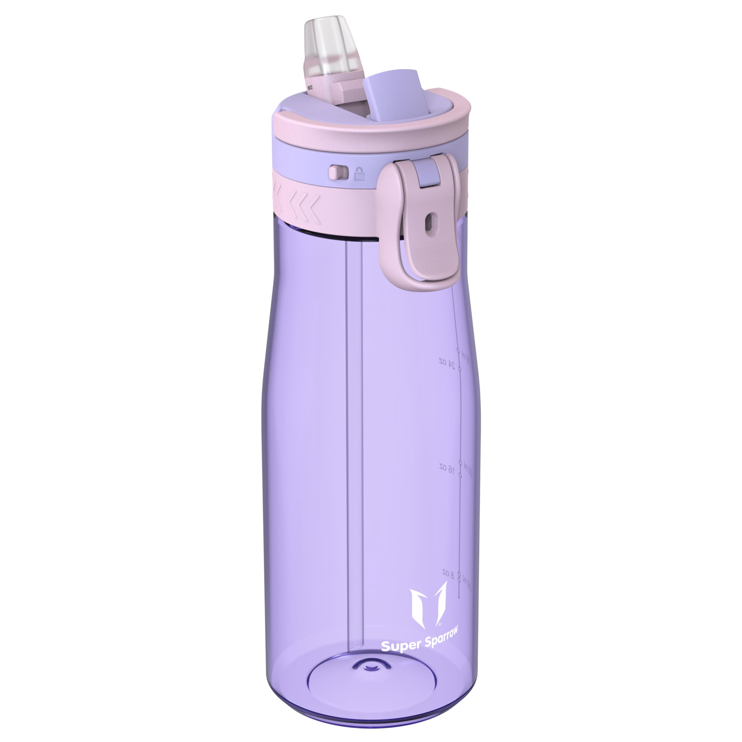 Sparrow Borraccia - 500ml, 750ml, 1L - TouchFlow Bottiglia Senza BPA - Senza Perdite Borraccia Cannuccia - Borracce Sportiva Flusso Rapido Con Un Clic per Scuola, All'aperto