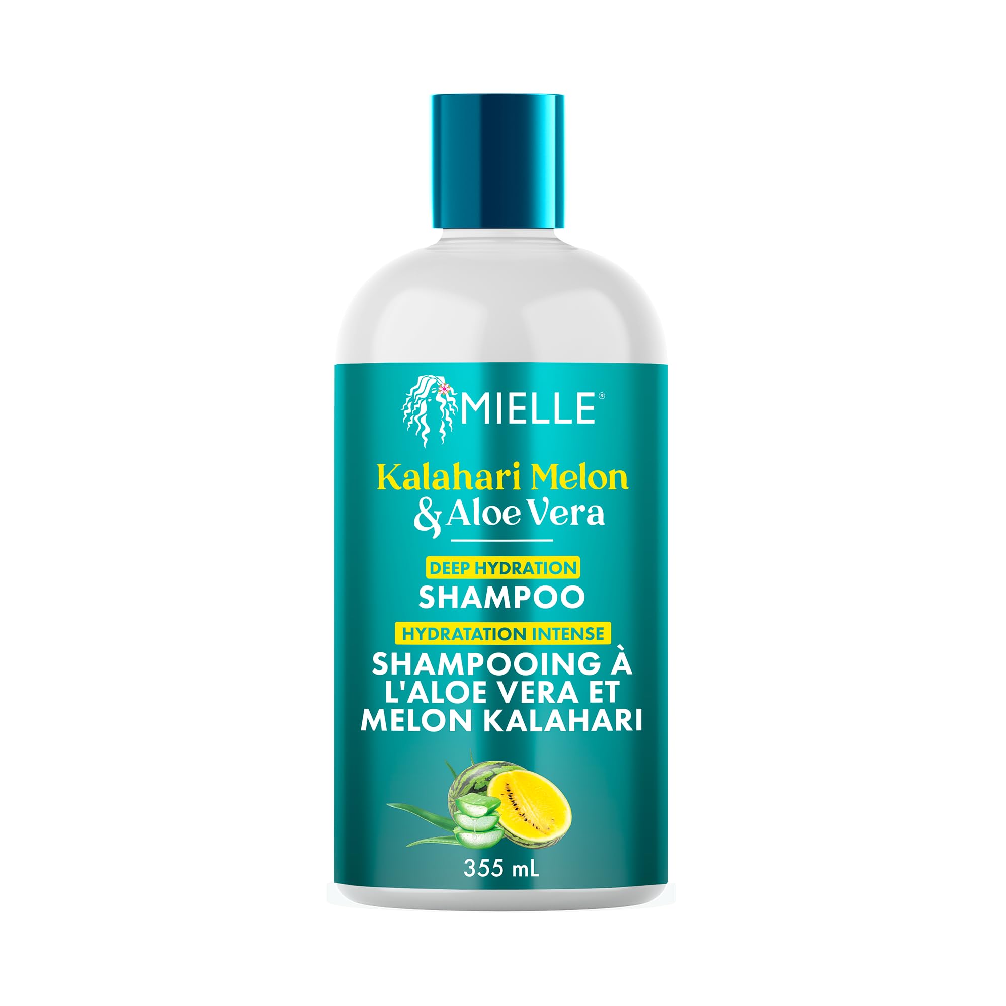 Mielle Kalahari Melon & Aloe Deep Hydration Shampoo – Gentle Cleansing, Vegan Formula, 355 ml