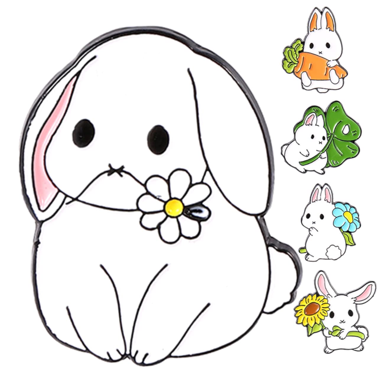 GALPADA 25pezzi Spilla Decorativa Forma Di Coniglio Kawaii Spille Cartoon Per Abbigliamento Cappelli e Borse Accessorio Unico e Adorabile Per Ogni Occasione