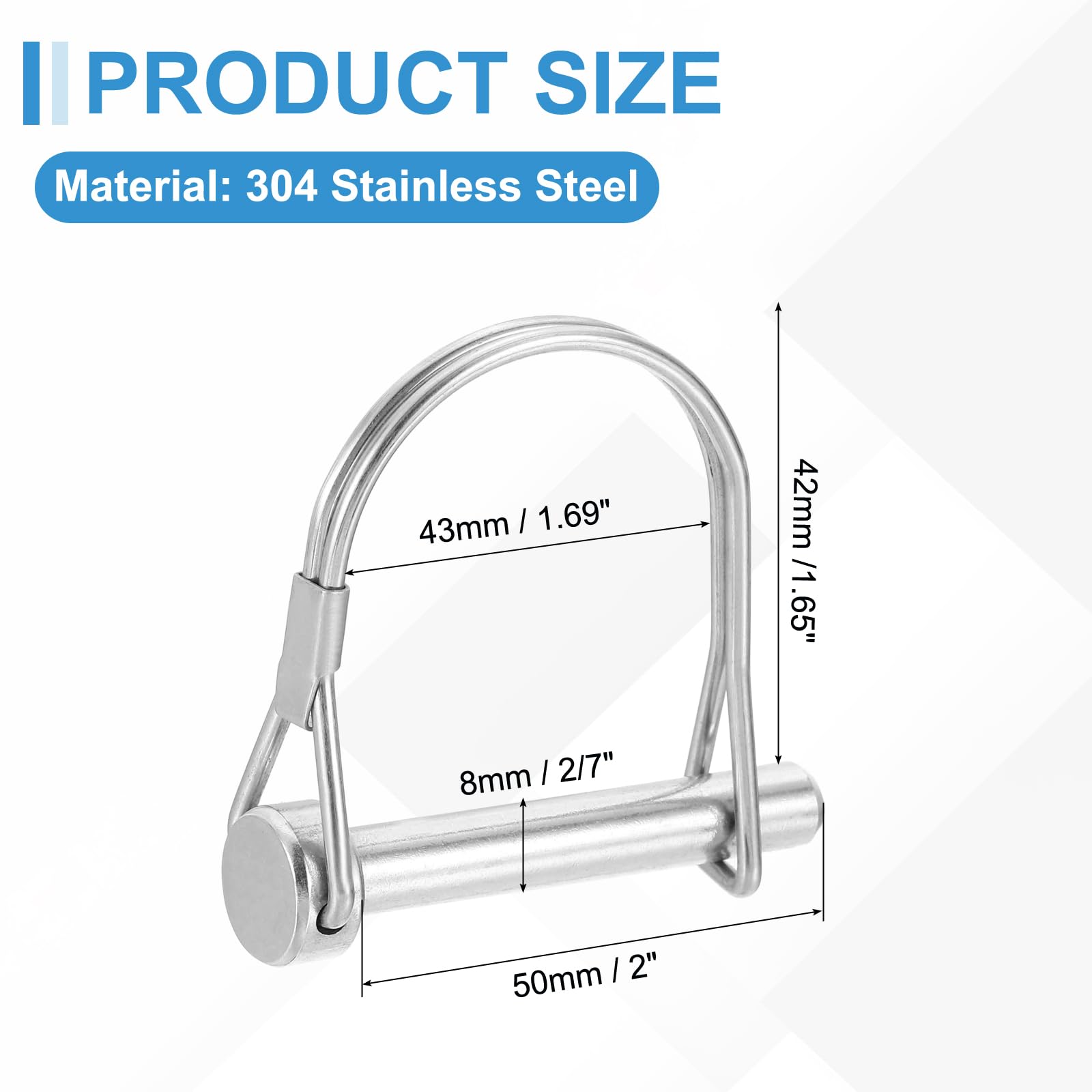 Stainless Steel Trailer Coupler Pins - Secure Your Load -2 Stainless Steel Trailer Coupler Pins - Secure Your Load -2