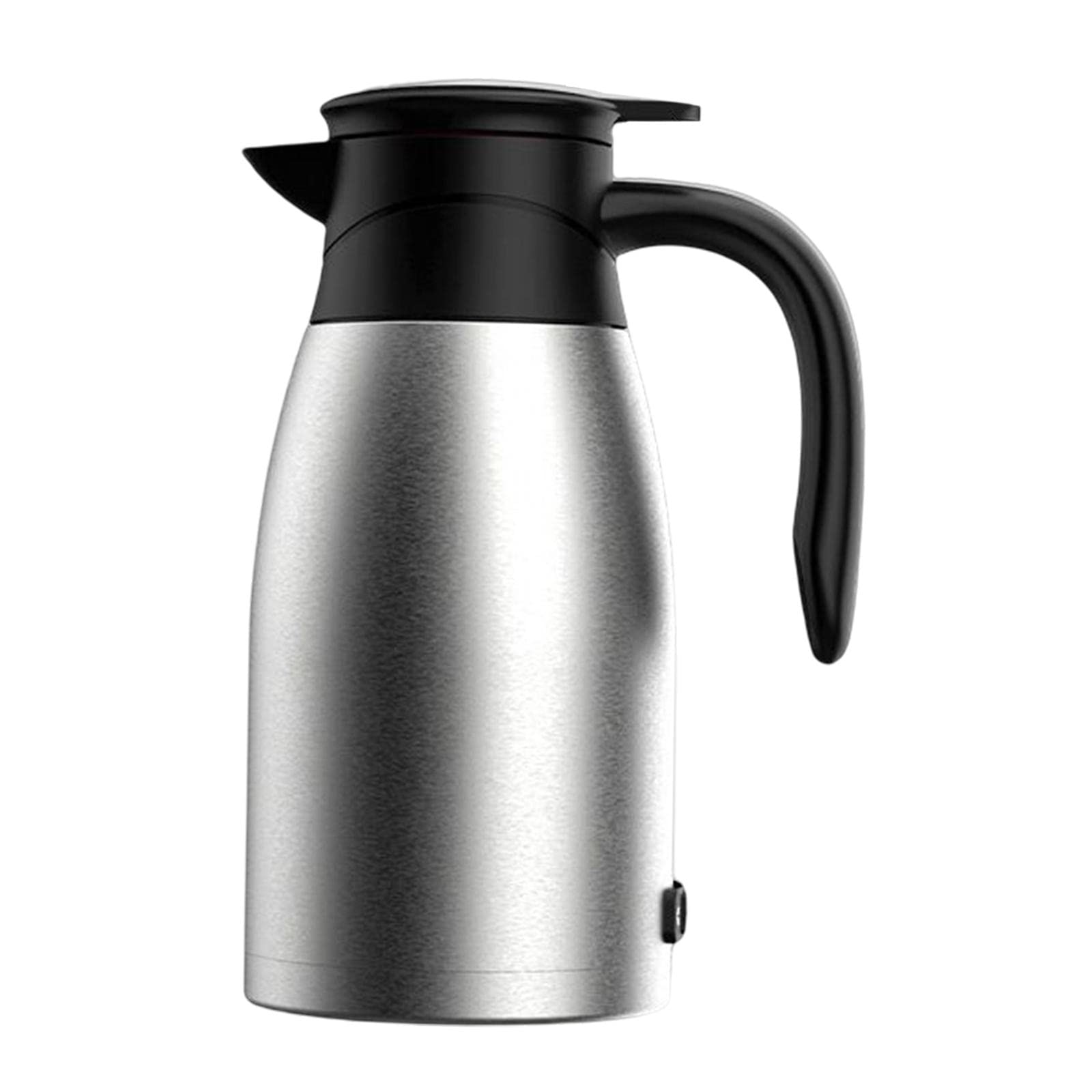 Hervidor Tetera Tetera Cafetera, Portátil 12V Coche Hervidor Caldera Temperatura Pantalla Acero Inoxidable 1400ml Agua Caliente Hervidor Calentador Taza for Té Leche Agua Viajes Al Aire Libre, Verde (