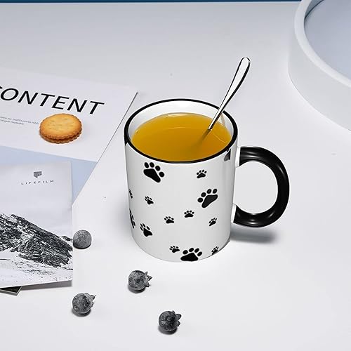 Miniatura 9 de Taza de café de cerámica divertida con diseño de perro salchicha para mujeres y hombres, 12 onzas de té caliente con asa, apta para microondas,