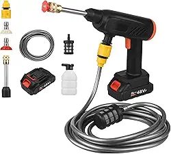 Valkynos Lavadora de Pressão 48V 464PSI Portátil Alimentada por Bateria, Limpador de Carro, Limpar Pisos, Regar Flores