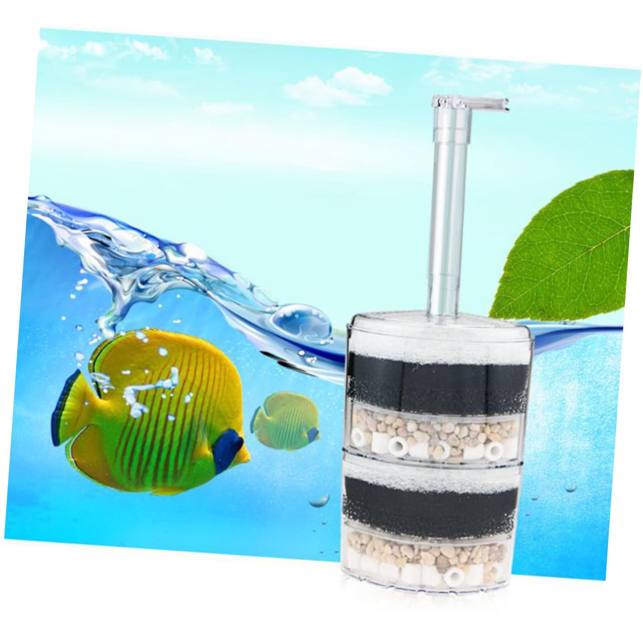 BESPORTBLE Filtro de Acuario filtrar colador Filtro de Esquina del Acuario Filtro de pecera Filtro Multicapa Mini Equipo