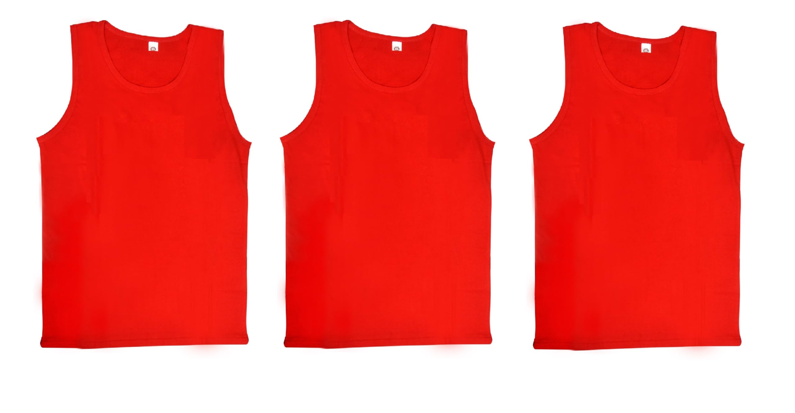 Gym Vest for Men & Boys Sports Running Cotton Sleeveless Vest/Baniyan Modern Fit Solid Inner wear in Red Color (Pack of 3)-image-43