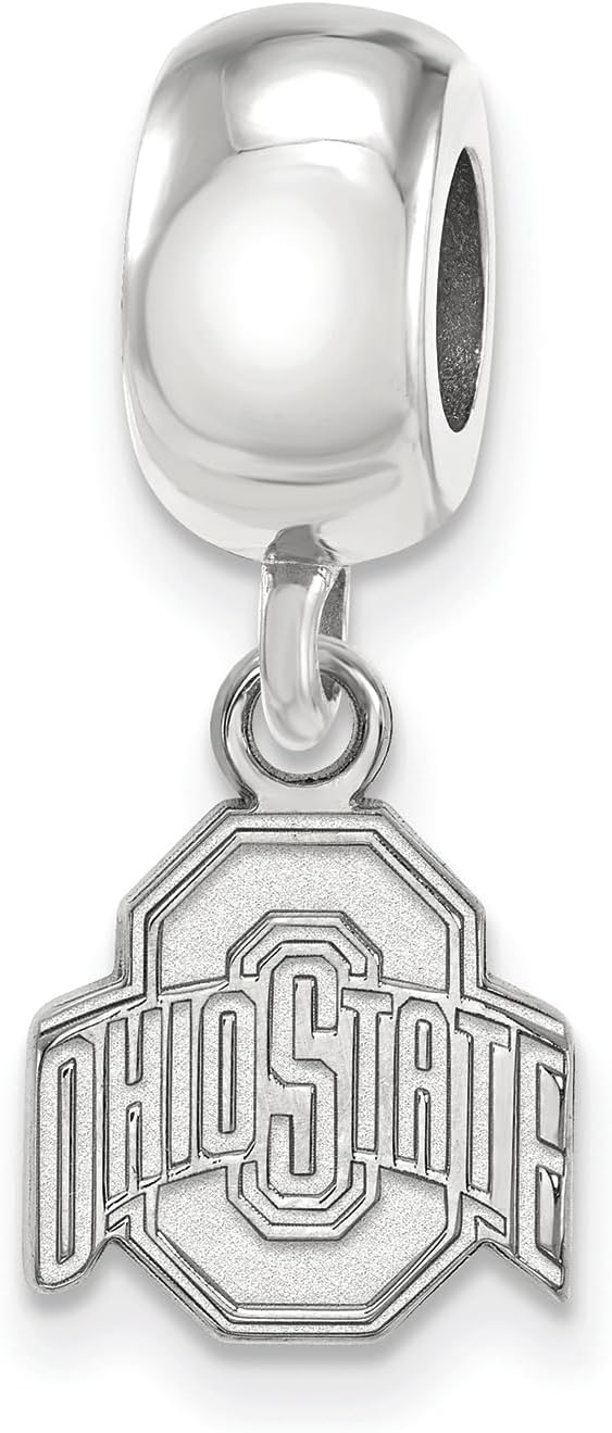 LogoArt Logo Art Sterling Silver Ohio State Buckeyes XS Dangle Bead Charm