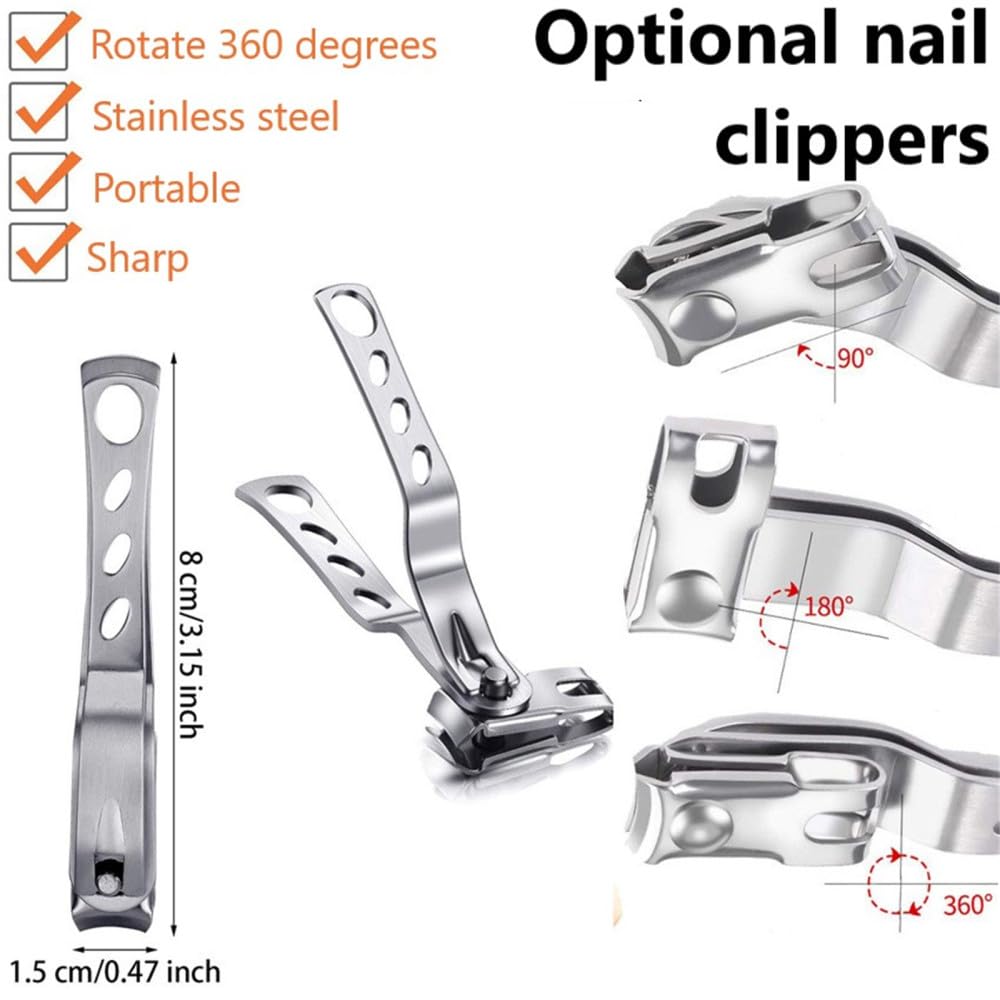8 szt. Zestaw obcinaczy do paznokci Obcinacz do paznokci ze stali nierdzewnej Grube wrastające paznokcie u stóp Heavy Duty Precyzyjne nożyczki do paznokci Cut Nail Tool, 1 zestaw