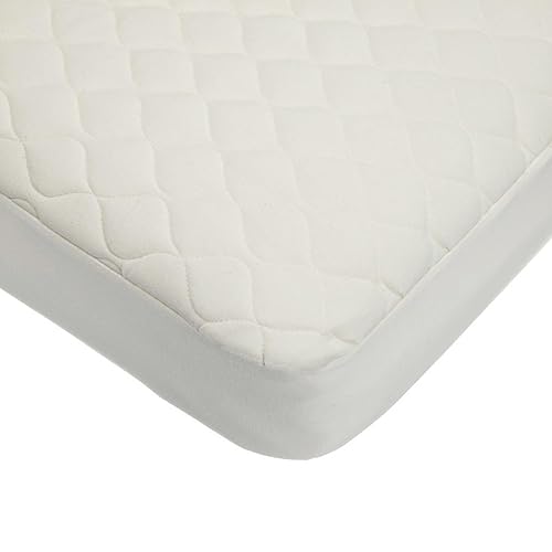 American Baby Company Funda de colchón acolchada impermeable natural para cuna, hecha con capa superior de algodón orgánico