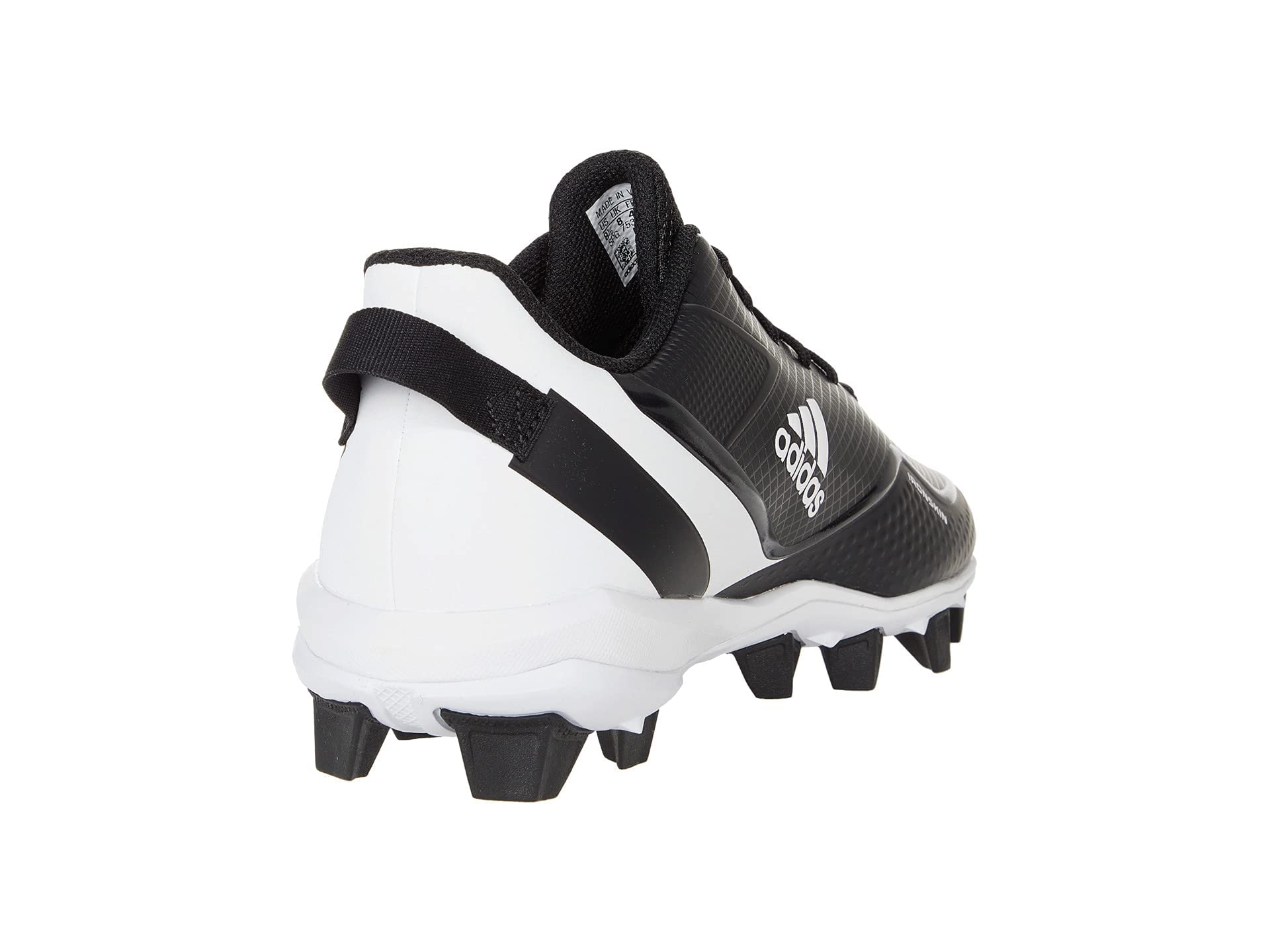 adidas Men's Icon 7 MD Baseball Shoe, Black/White/White, 12