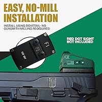 Vista 6 de Ade Advanced Optics Placa de montaje de punto mini / micro reflejo para Smith & Wesson M&P, color rojo