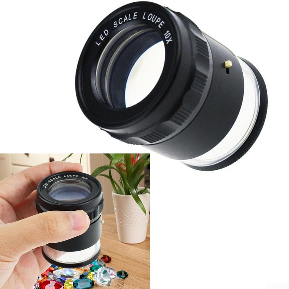 Lupa de bolsillo LED con carcasa de metal de escala con lupa de bolsillo LED