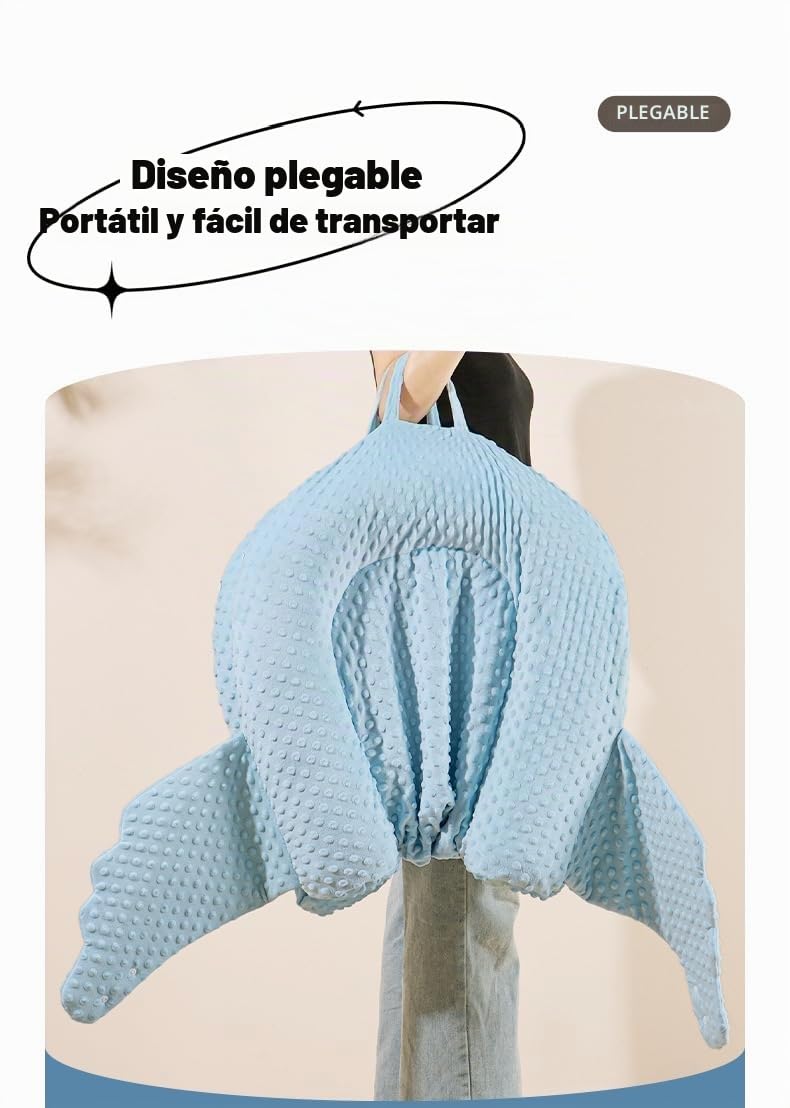 Almohada de lactancia grande, almohada de apoyo para la alimentación del bebé, almohadas de bebé para dormir para recién nacidos, cama ergonómica en la cama, esenciales para biberón y