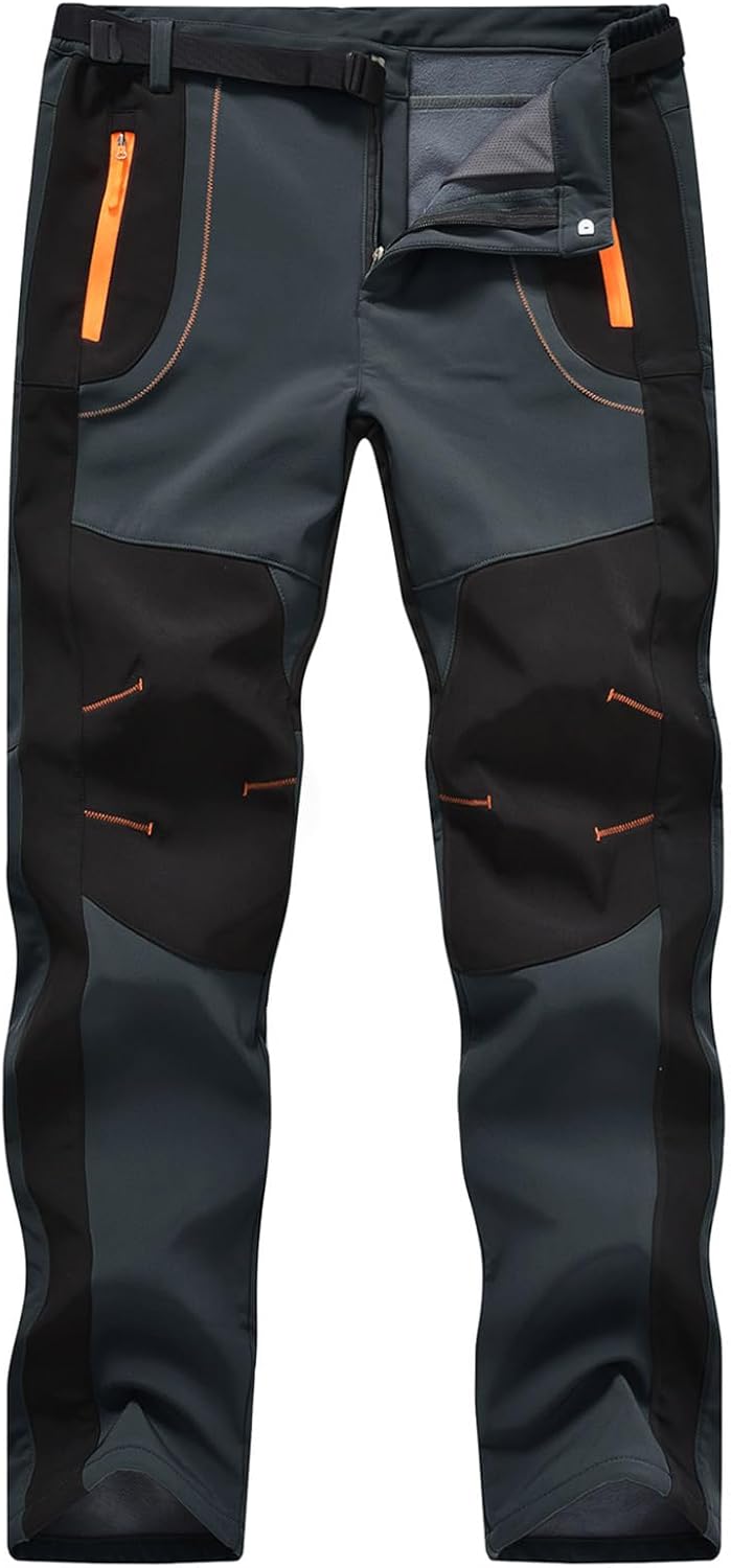 Men’s Waterproof Fleece-Lined Ski Pants for Winter Hiking & Camping Men’s Waterproof Fleece-Lined Ski Pants for Winter Hiking & Camping