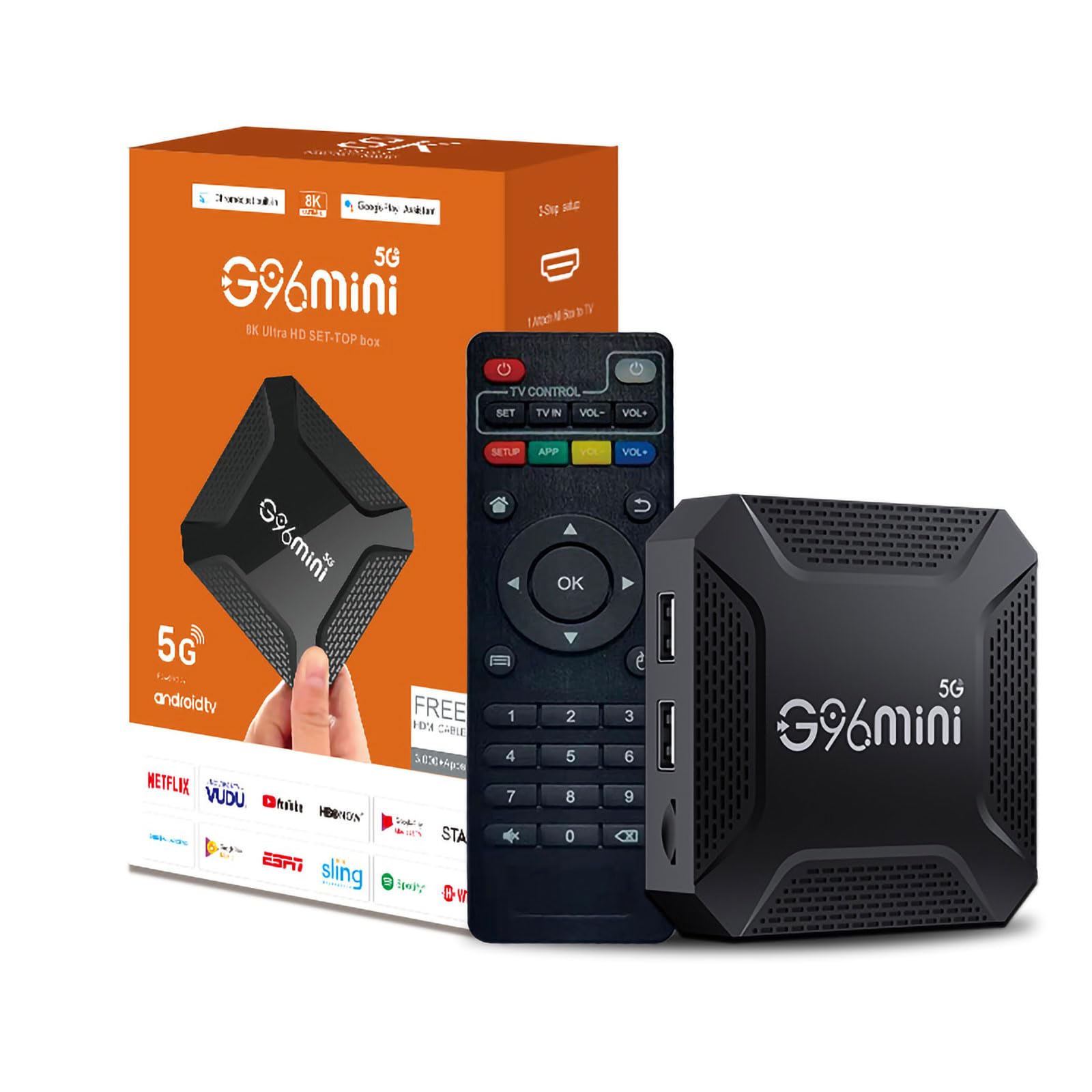 ESYAMIPET 4K Android 13.0 TV Box, Dual Band WiFi 2.4/5GHz, 8K Streaming Media Player, Black