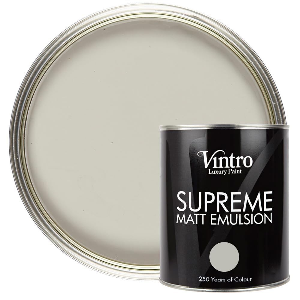 Vintro Paint Matt Emulsion Interior Paint 1L - Dove - Grey