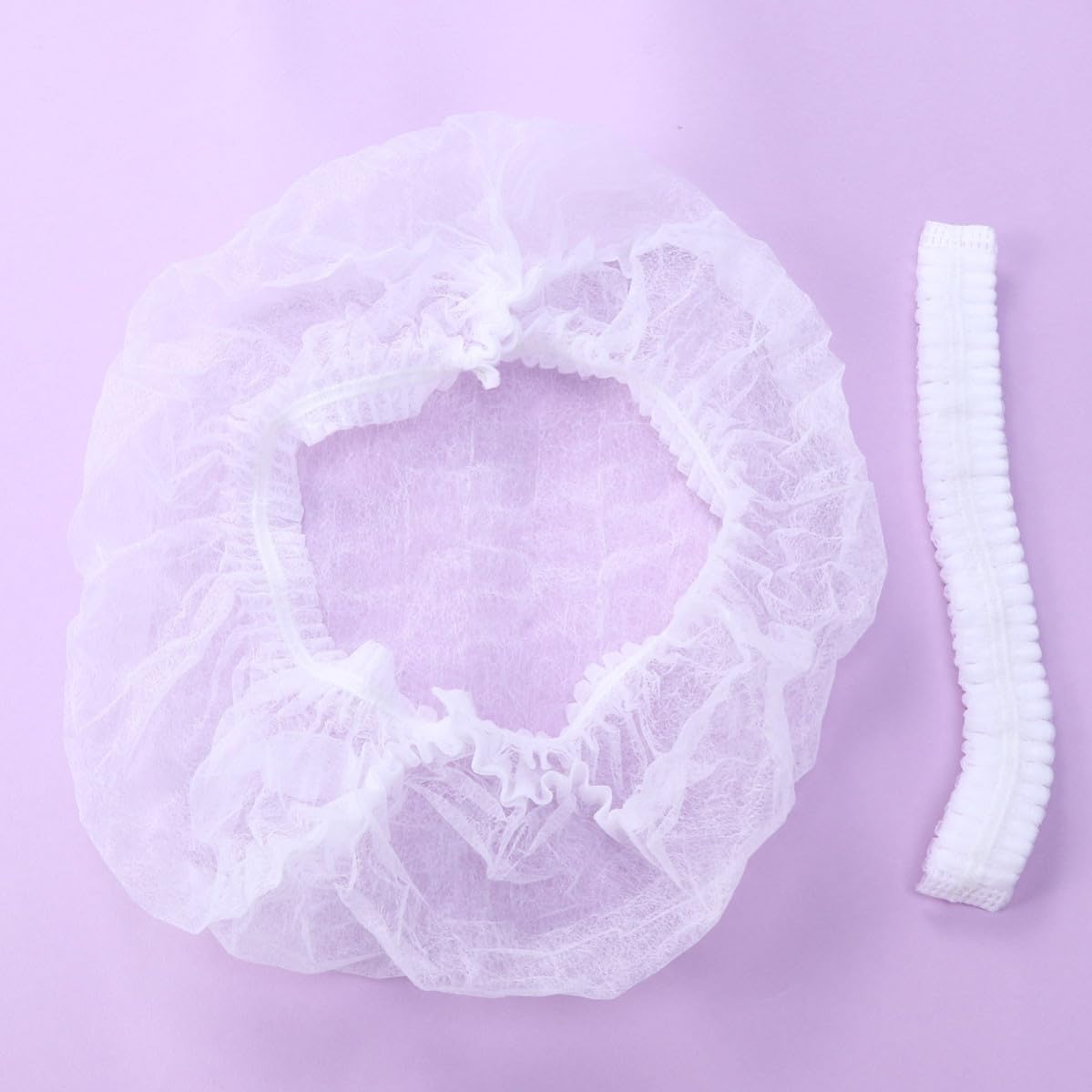 100pcs Disposable Non Woven Dust Cap White Mushroom Style