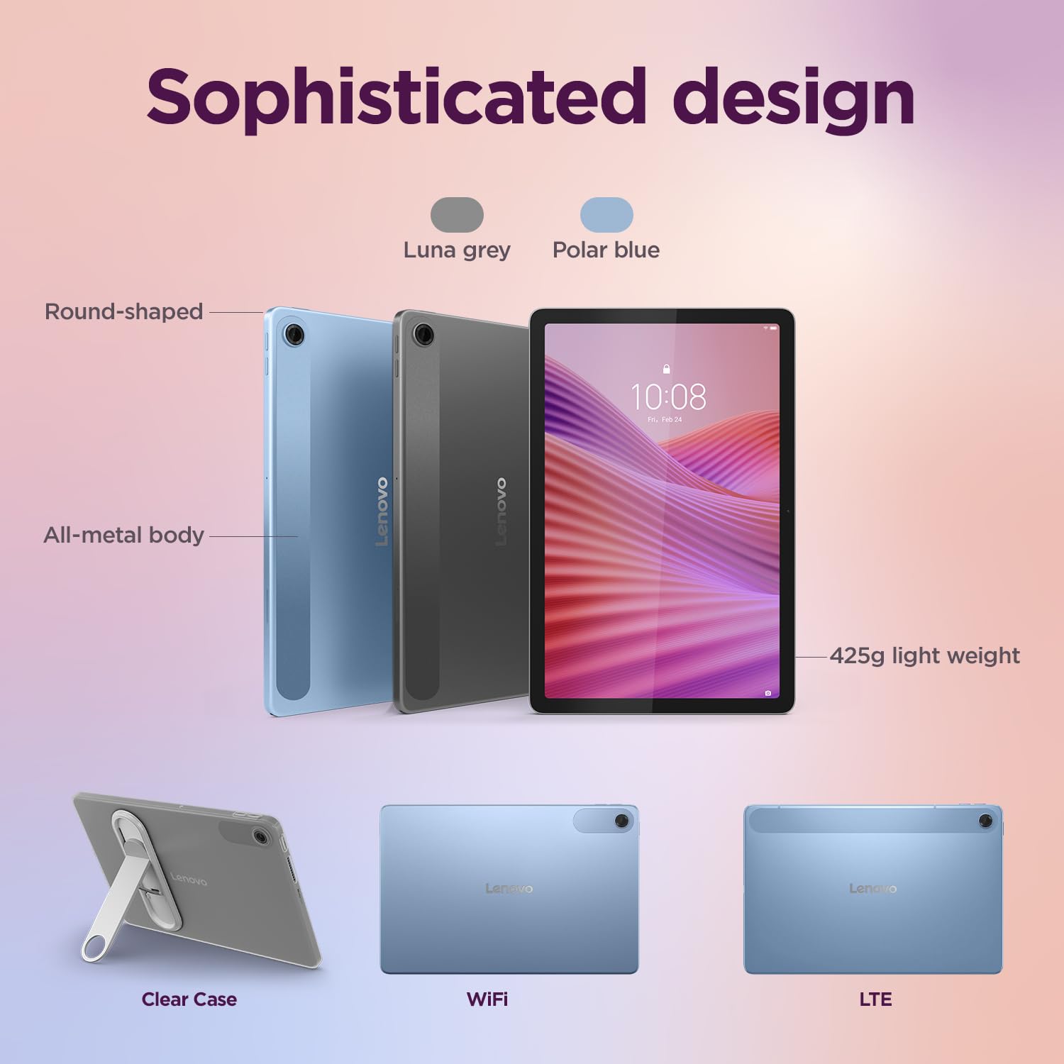 Lenovo Tab (Smartchoice) | 10.1 Inch Display| Wi-Fi Only| 4 GB RAM + 64 GB ROM (Expandable up to 1 TB)| Metal Body| Dual Speakers with Dolby Atmos| Android 14| Color: Polar Blue — Amazon image 7
