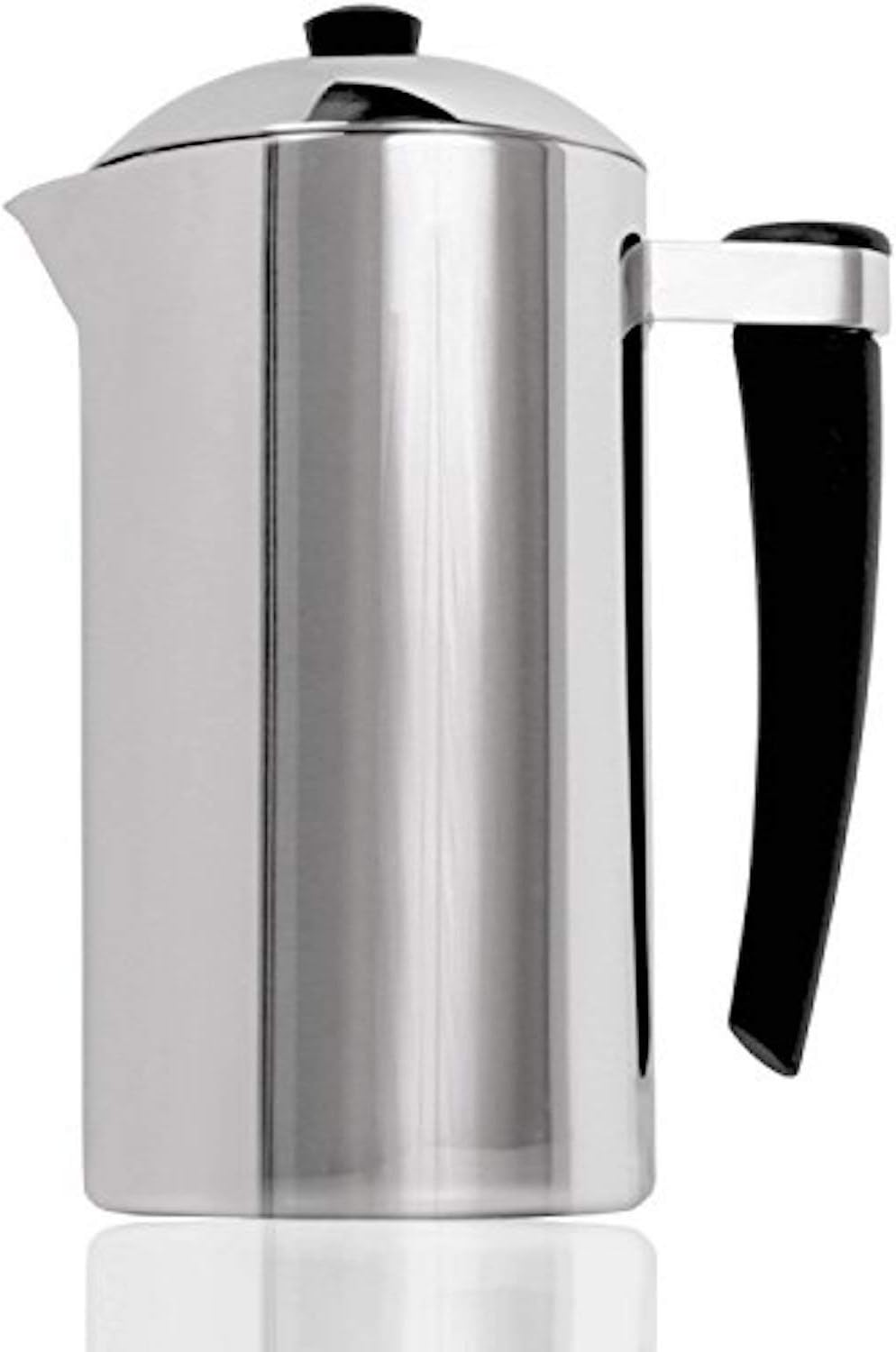 French Press Express Lake Industries , Double-Wall Stainless Steel Coffee & Tea Maker, 1 Liter (32 ounce), Mirror Polished, includes 2 Extra Filter Screens