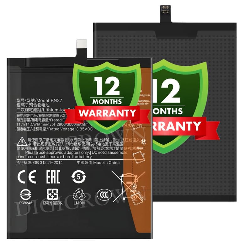 Image of Original BN37 Battery Compatible for Xiaomi Redmi 6 | Redmi 6A - (3000mAh) - 1 Year Warranty DF7