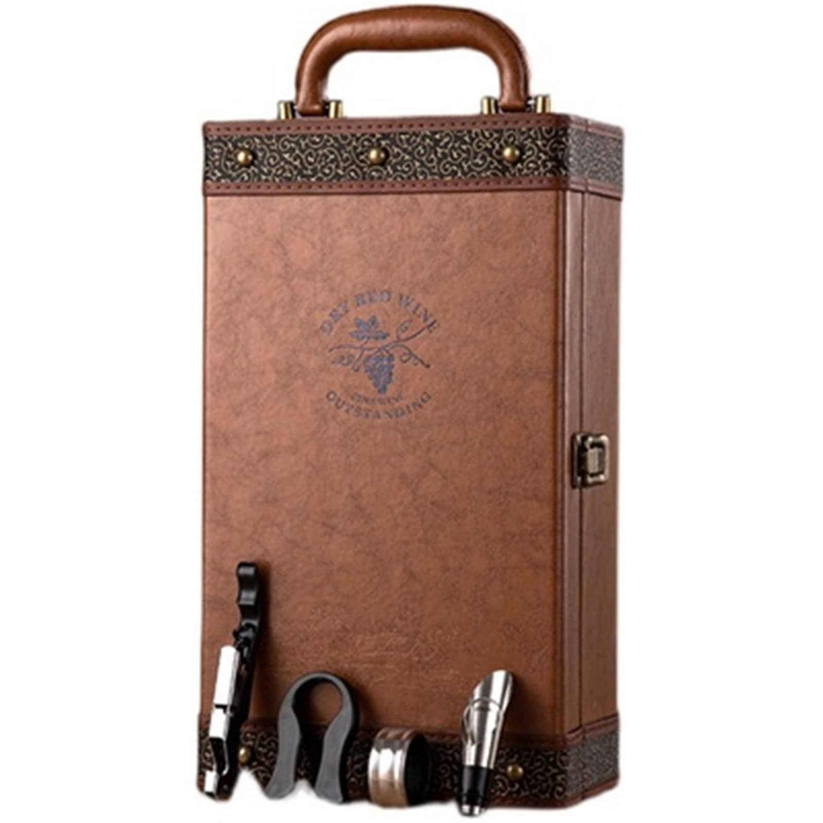 Coffret Cadeau d'emballage de vin Rouge avec Ensemble pour Home Bar Decor(#1)