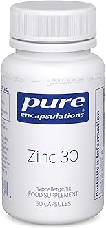 Pure Encapsulations Zinc 30 - Zinc Picolinate 30mg - Highly Absorbable Hypoallergenic Supplement - 60 Capsules