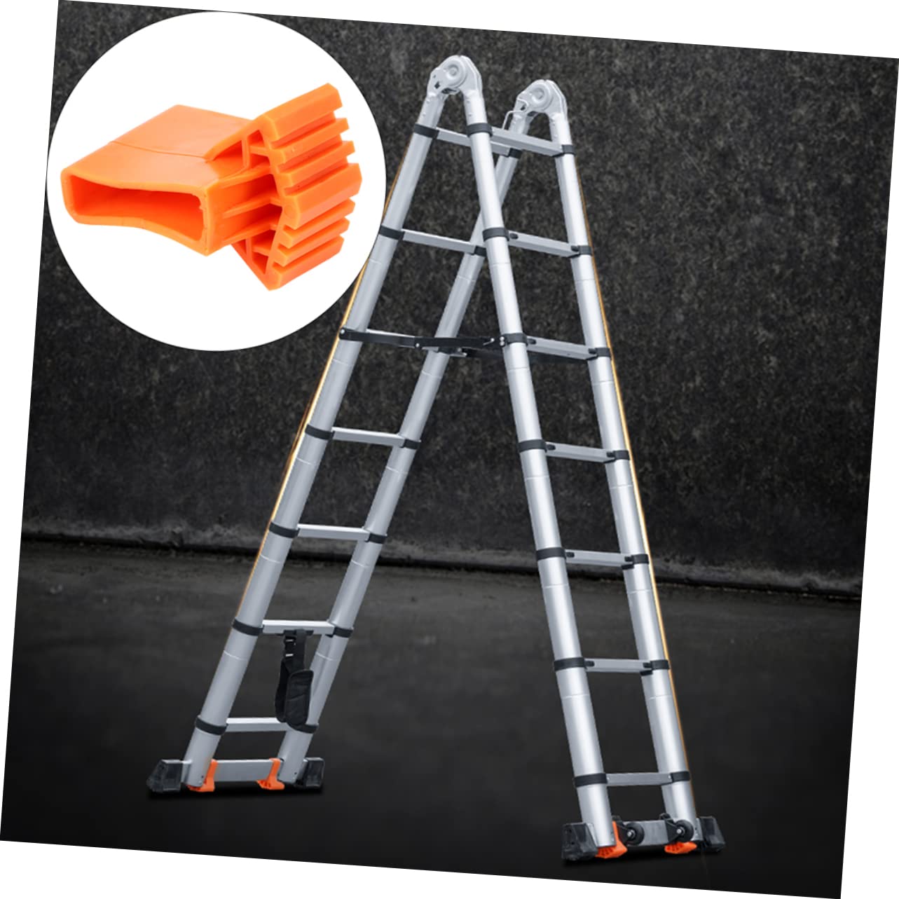 2 Set Tappetino Antiscivolo Pastiglie Scala Ladder Scala Pieghevole Gambe Della Scala Accessorio Per La Casa Piedini in Gomma Tappetino Gomma Da Cancellare Arancia 8 Pezzi * 2
