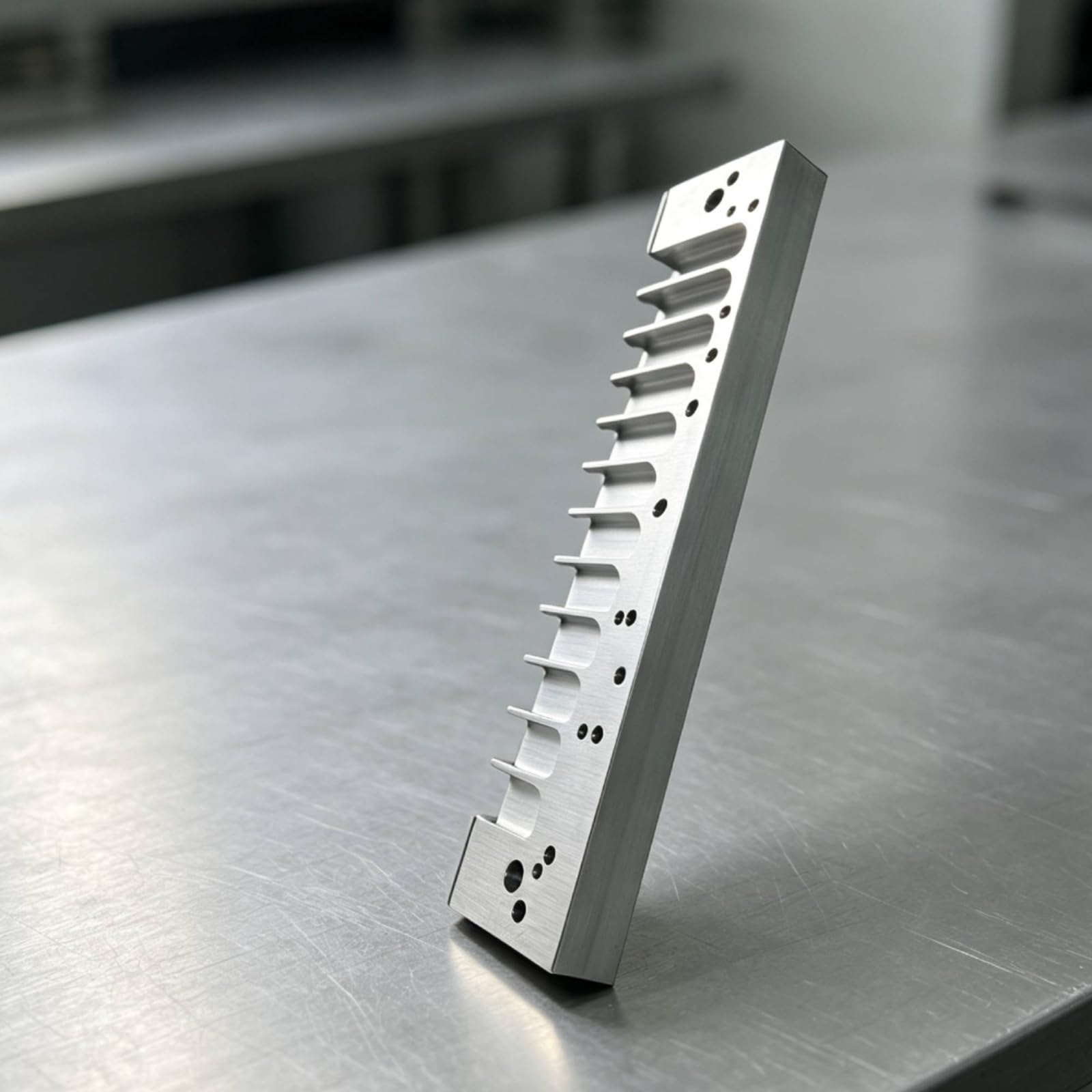 Piastra Ance Ricambio Telaio Alluminio Canali Fresati Fori Pre Tenuta Ermetica Scorrimento Adatto per Esecutori Tecnici Laboratorio Liuteria Upgrade Strumento