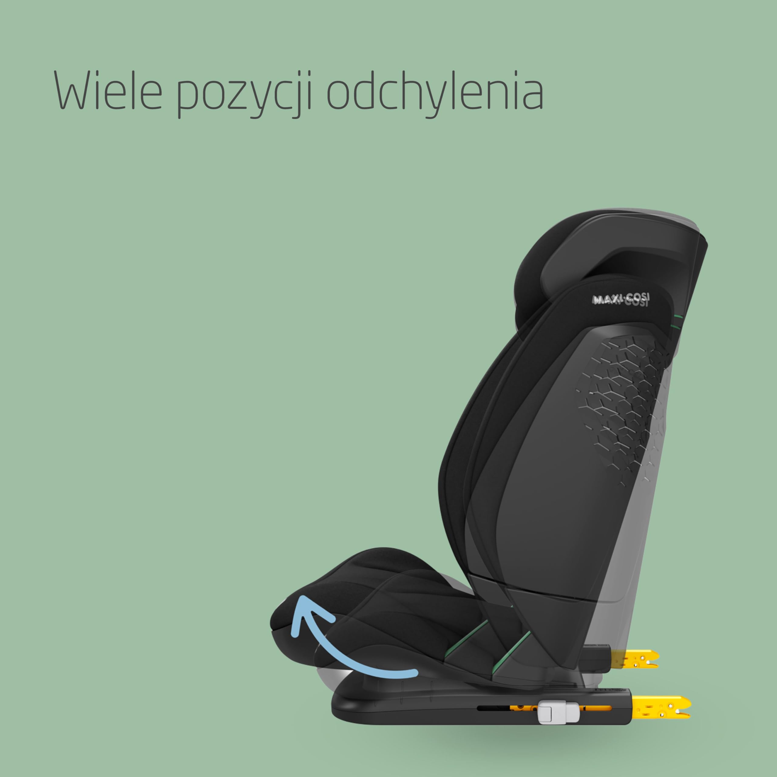 Maxi-Cosi RodiFix S Comfort i-Size, komfortowe materiały przepuszczające powietrze, regulowany fotelik samochodowy, 3,5–12 lat (100–150 cm), 3 pozycje odchylania, G-CELL, AirProtect, Authentic Black